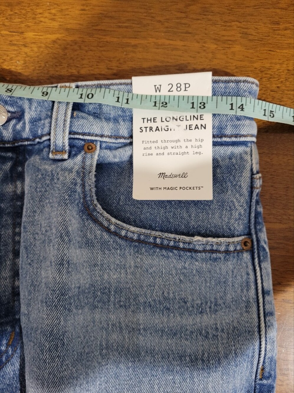 Madewell The Petite Longline Straight Jean NY543 NWT Size 28 petite - Picture 10 of 10
